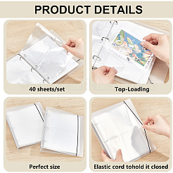 Cartelle portadocumenti in plastica PP con fogli mobili in ferro&nbsp;AJEW-WH0481-737