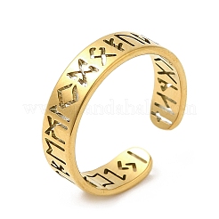 Anillos de puño abiertos de acero inoxidable 304&nbsp;RJEW-K245-57G