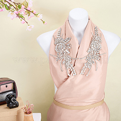 Corsages décoratifs en résine et strass en forme de fleur pour accessoires vestimentaires&nbsp;PATC-WH0021-064C