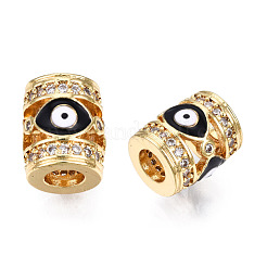Perles de zircone cubique micro pave en Laiton&nbsp;KK-N227-90