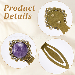Lesezeichen aus natürlichem Amethyst und Legierung&nbsp;OFST-WH20002-01D