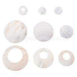 9 stücke 9 stil natürliche süßwasser shell große anhänger&nbsp;SHEL-TA0001-28