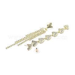 Asymmetrische Ohrringe mit Kristall-Strass-Herzquaste und 925 Sterlingsilberstift&nbsp;LS-EJEW-C037-05LG