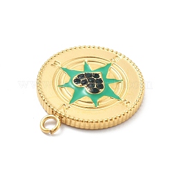 Pendentifs en strass émaillés en acier inoxydable 304&nbsp;STAS-L283-38G