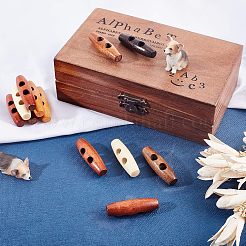 Natürliche Holzknöpfe&nbsp;WOOD-NB0001-35