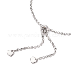2 mm 304 Edelstahl Rolo Kette Schieber Armband machen&nbsp;AJEW-JB01406