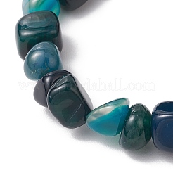Bracelets extensibles en perles d'agate naturelle pour hommes et femmes&nbsp;BJEW-JB11957-01
