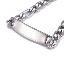 667 Edelstahl Figaro-Kette ID-Armbänder&nbsp;BJEW-G631-01P-1