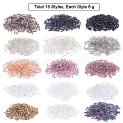 120 g Glasperlen in 15 Stilen&nbsp;DIY-PH0005-50