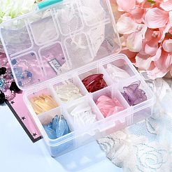120pcs 8 Farben transparente sprühlackierte Glasanhänger&nbsp;GLAA-SZ0001-48