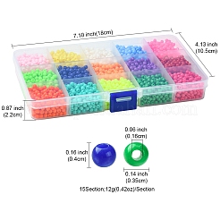 120g 15 Farben undurchsichtige Acrylperlen&nbsp;SACR-FS0001-28