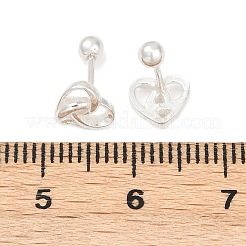 S999 feine silberne Ohrstecker für Damen&nbsp;EJEW-Q031-02S-A