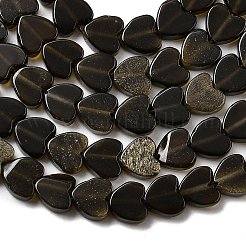 Natürliche goldenen Glanz Obsidian Perlen Stränge&nbsp;G-A272-A01-33A