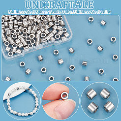 150 pièce de perles d'espacement en acier inoxydable 304&nbsp;STAS-UN0057-66