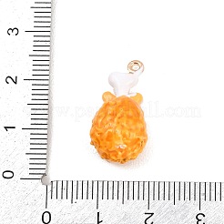 Colgantes de esmalte de aleación de camarones con forma de muslo&nbsp;ENAM-P264-01F-G