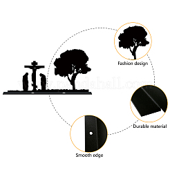 Baum & Mensch & Kreuz Muster Eisen Briefkastenrahmen&nbsp;DIY-WH0262-003
