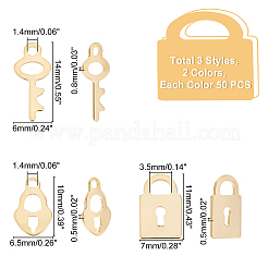300 pièce 6 breloques en acier inoxydable de style 201&nbsp;STAS-DC0005-24