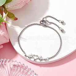 Verstellbare 304 Edelstahl-Armbänder mit Schieberkette&nbsp;BJEW-JB10218