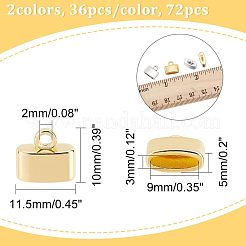 72 pieza de extremos de cable de aleación de 2 colores&nbsp;FIND-CA0005-63