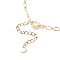 Collane con catena a maglie ovali in ottone da 3 mm per donna&nbsp;NJEW-JN05518