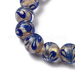 Brins de perles de lampadaire en sable doré&nbsp;LAMP-P071-12mm-05