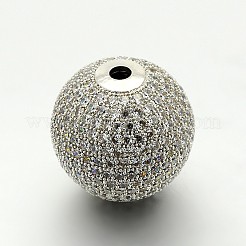 Ottone micro spianare perle tonde zirconi&nbsp;ZIRC-M039-13-RS