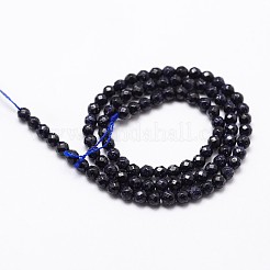 Sintetici blu Goldstone fili di perline&nbsp;G-D840-14-6mm