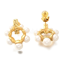 Boucles d'oreilles à tige en acier inoxydable 304&nbsp;LS-EJEW-A123-01B-G