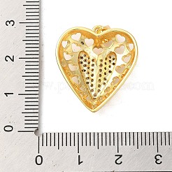 Pendentifs en laiton avec micro pavé de zircone cubique transparent pour la fête des mères&nbsp;FIND-Z041-20D