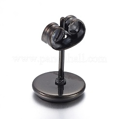 Montature per orecchini a bottone in acciaio inossidabile 304&nbsp;STAS-L211-07A-B
