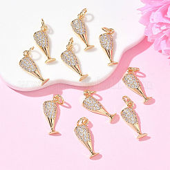 Pendentifs en laiton Shegrace avec zircon cubique transparent&nbsp;XGRQ3K203-525G