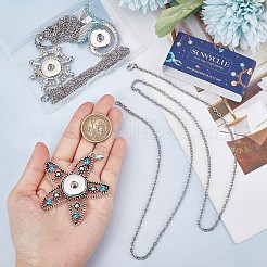 DIY-Set zur Herstellung einer Halskette mit Druckknopfmotiv „Ozean“&nbsp;DIY-SC0021-48