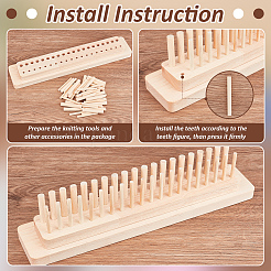 Rechteckiger Webstuhl-Bausatz aus Holz&nbsp;TOOL-WH0155-192