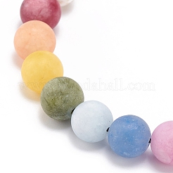 Bracciale da donna con perline intrecciate rotonde in magnesite e pietre miste&nbsp;BJEW-JB08384-01