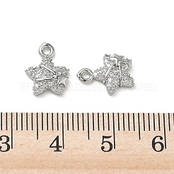 Ciondoli in ottone zirconi chiari micro pavé&nbsp;KK-P355-06P