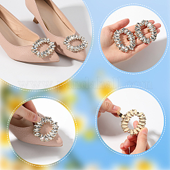 2 Stück ovale Schuhschnallenclips aus Messing&nbsp;FIND-GF0006-06