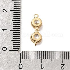 Ciondoli connettore in ottone con pavé di zirconi cubici&nbsp;KK-N289-26G-05