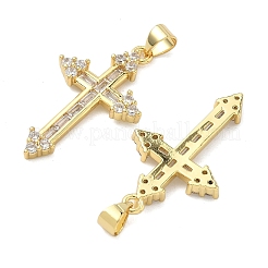 Pendentifs avec zircon cubiques à micro-pavés en laiton&nbsp;KK-A282-02B-G