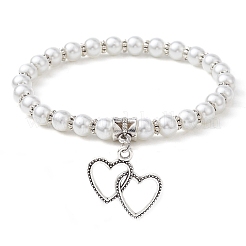 Bracciali di perline perla tratto vetro&nbsp;BJEW-JB09696