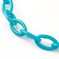 Personalisierte abs kunststoff kabelkette halsketten&nbsp;NJEW-JN03310-08