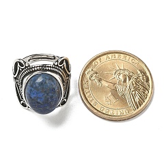 Verstellbare Ringe aus natürlichem Lapislazuli&nbsp;RJEW-I108-02AS-11