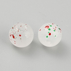 Perle di vetro trasparente satinato&nbsp;GLAA-WH0032-21A