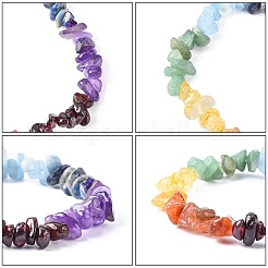 Chakra Edelstein Stretch-Armbänder&nbsp;BJEW-JB02288-01