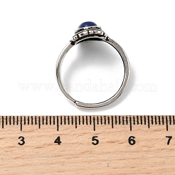 Lapis naturali anelli di barretta lazuli&nbsp;RJEW-A084-08AS-07