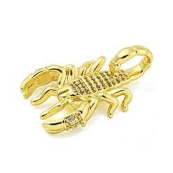Pendentifs avec zircon cubiques à micro-pavés en laiton&nbsp;KK-R159-11G-01