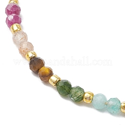 Braccialetti di perline intrecciate con pietre preziose miste naturali regolabili a tema chakra per le donne&nbsp;BJEW-JB11618-01