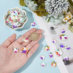 72 Stück 3 Stil unregelmäßige Raute Glas aufnähen Strass&nbsp;GLAA-GO0001-15