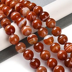 Natürliche gestreifte Achat- / Bandagatperlenstränge&nbsp;G-Z060-A01-C05