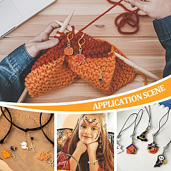 24 pièces 12 styles de décorations de pendentif en alliage d'émail&nbsp;HJEW-PH01903