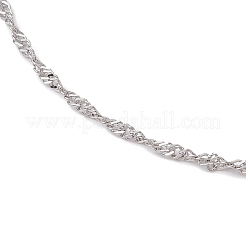Fußkettchen aus Singapur-Kette aus 304 Edelstahl&nbsp;AJEW-AN00644-02